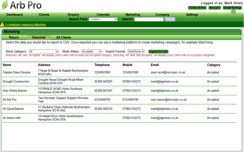 Arb Office marketing screen