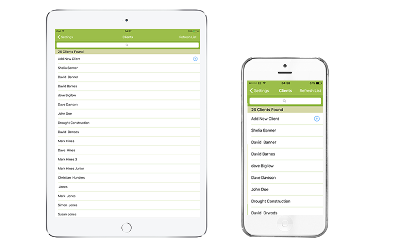 Arb Quotes Add Clients screen